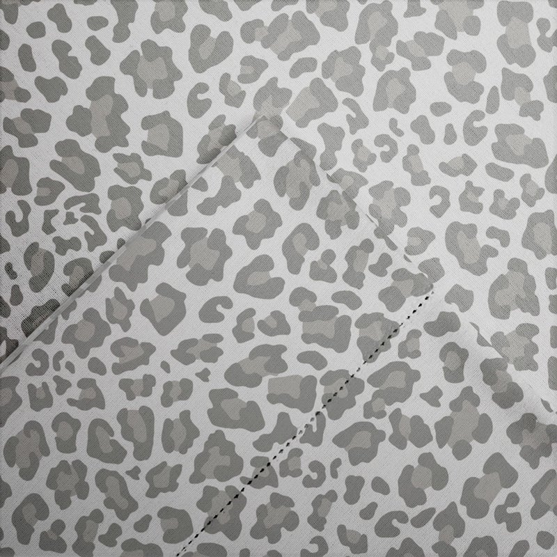 Pointehaven 180 GSM Velvet Feel Luxury Cotton Printed Flannel Sheet Set, Cal King, Leopard - Image 4